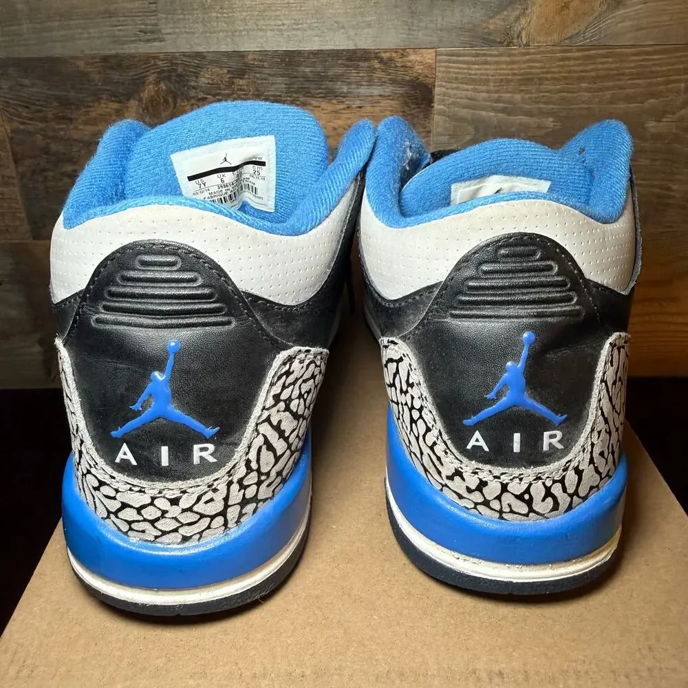 Air Jordan 3 Retro 'Sport Blue' Sneakers (Men's 7 / Women's 8.5)